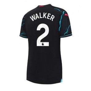 Manchester City Kyle Walker #2 Koszulka Trzecich Kobiety 2023-24 Krótki Rękaw